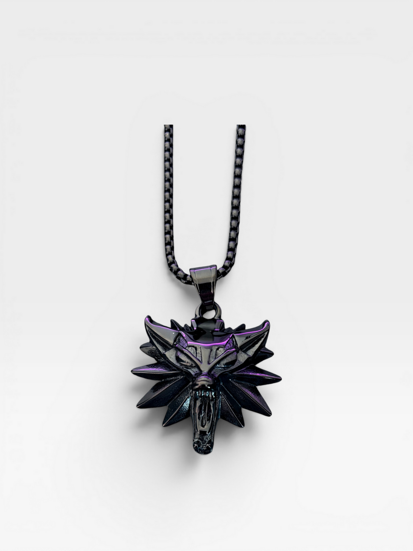 Witcher Wolf Medallion Necklace – Stainless Steel | Lootport