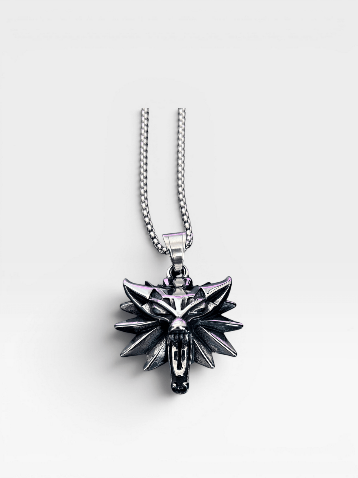 Witcher Wolf Medallion Necklace – Stainless Steel | Lootport - Lootport - Necklace
